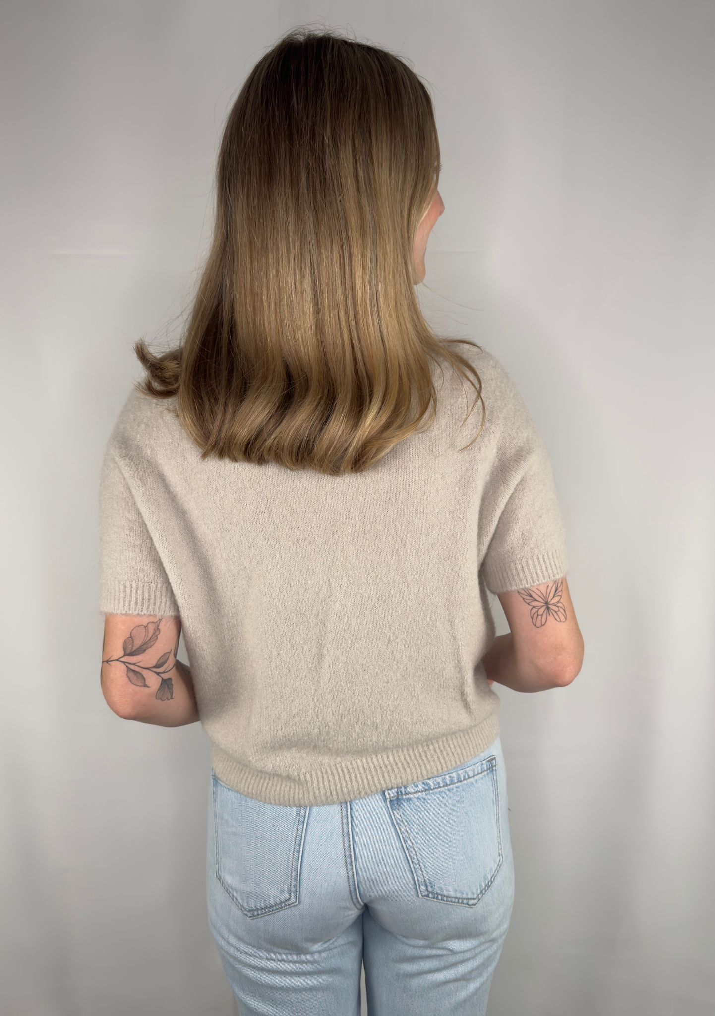 Kurzärmeliger Strickpullover Emira